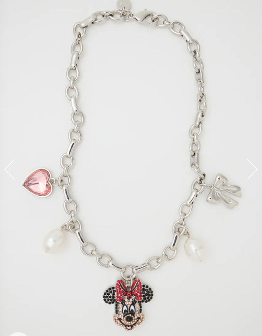MM GIRLIE BEDAZZLED STATEMENT NECKLACE